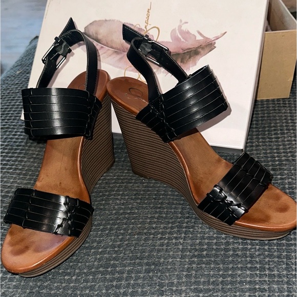 Jessica Simpson Black Wedges - Picture 7 of 13